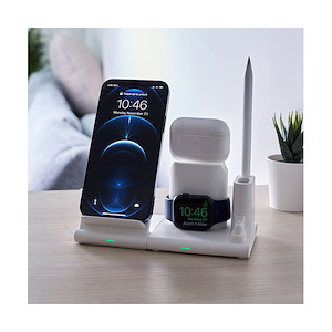 شارژر بی‌سیم آدام المنتس Omnia Q4 Adam Elements Omnia Q4 4-in1 Wireless Charging Station White